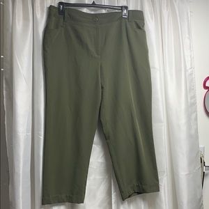 Stretch waist olive work pants
